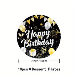 Birthday Party Supplies Set Cups Plates Napkins Toppers Balloons