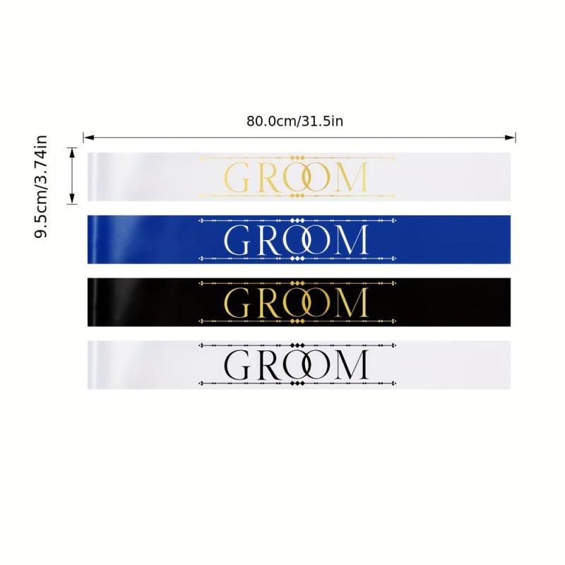 1pc Bride Groom Man Groomsman Sash Wedding Party Decoration Supplies