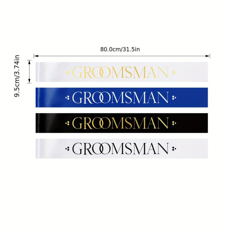 1pc Bride Groom Man Groomsman Sash Wedding Party Decoration Supplies