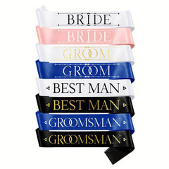 1pc Bride Groom Man Groomsman Sash Wedding Party Decoration Supplies