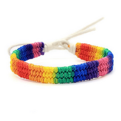 LGBT Gay Colored Rope Bracelet Rainbow Braided Hand Rope Friendship Bracelet