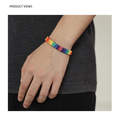 LGBT Gay Colored Rope Bracelet Rainbow Braided Hand Rope Friendship Bracelet