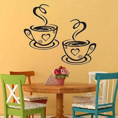 Coffee Cup Wall Sticker Decor for Home Bedroom Bathroom