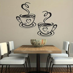 Coffee Cup Wall Sticker Decor for Home Bedroom Bathroom