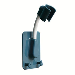 1ps Adjustable 360 Rotating Shower Rack Double Hook Shower Holder Bracket