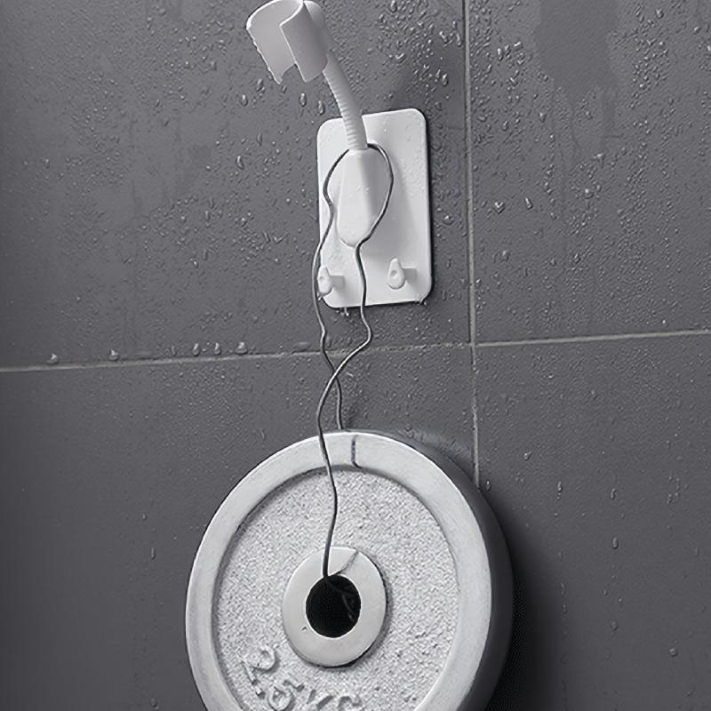 1ps Adjustable 360 Rotating Shower Rack Double Hook Shower Holder Bracket