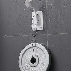 1ps Adjustable 360 Rotating Shower Rack Double Hook Shower Holder Bracket