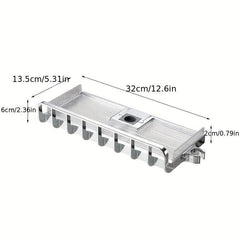 Wall Mounted Bathroom Storage Rack Shower Bar Hanging Shelf Organizer