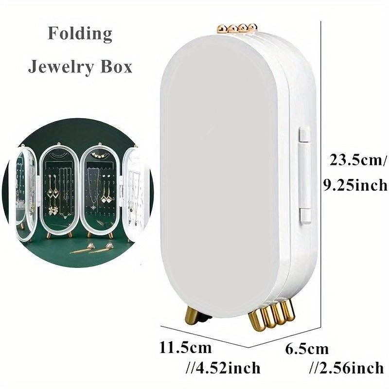 Foldable Jewelry Storage Box for Earrings Necklaces Hand Jewelry