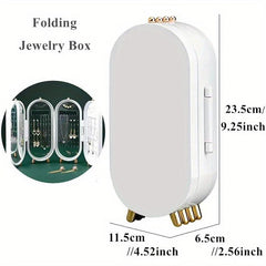 Foldable Jewelry Storage Box for Earrings Necklaces Hand Jewelry