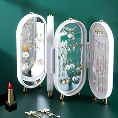 Foldable Jewelry Storage Box for Earrings Necklaces Hand Jewelry