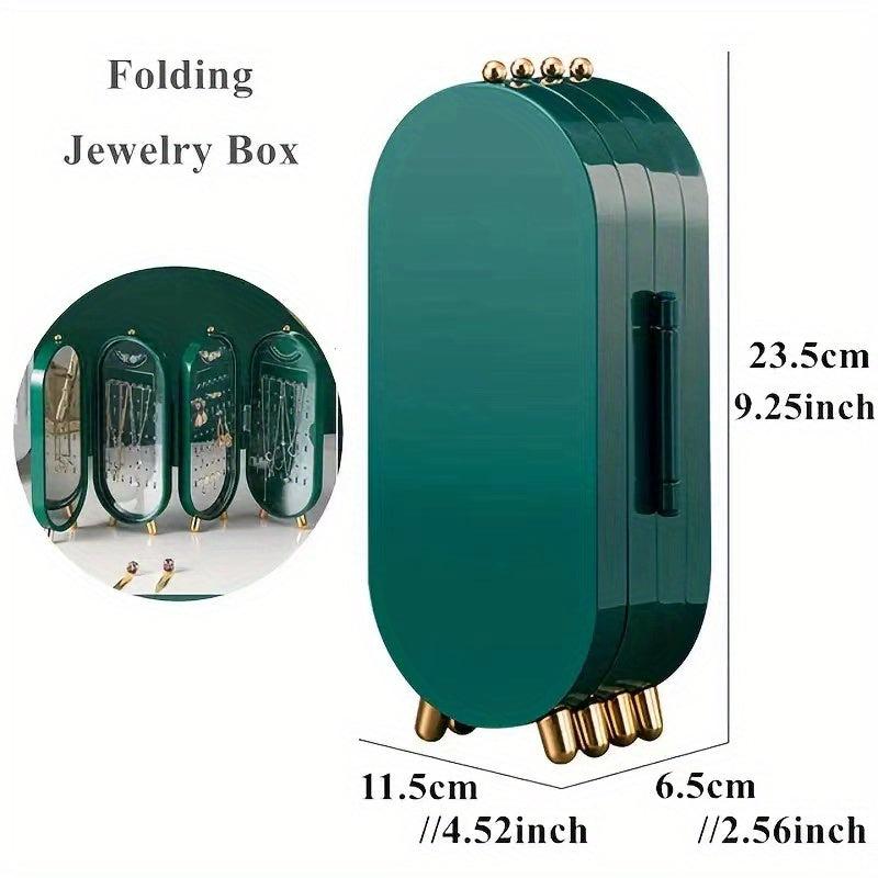 Foldable Jewelry Storage Box for Earrings Necklaces Hand Jewelry