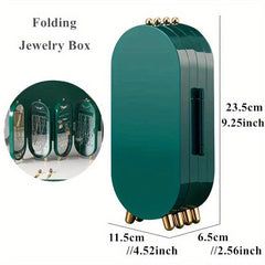 Foldable Jewelry Storage Box for Earrings Necklaces Hand Jewelry