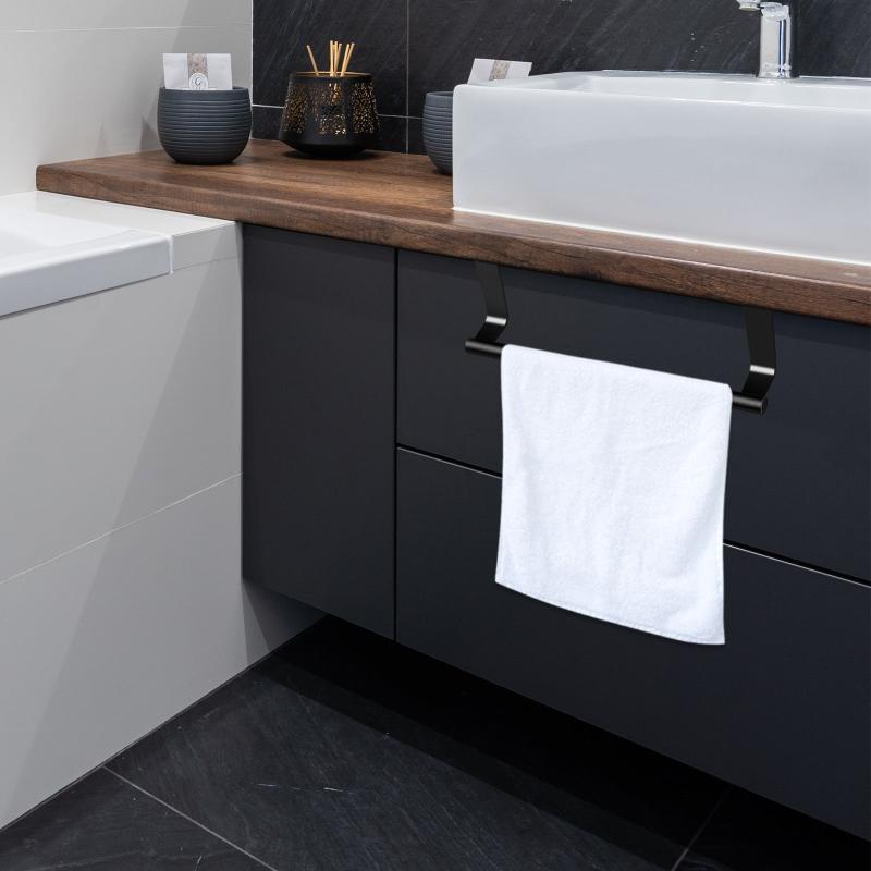 No Drill Over Door Towel Bar for Kitchen and Bathroom Organization