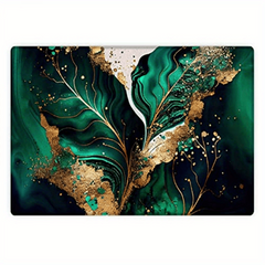Flannel Marble Leaf Floor Rug Soft Plush Door Mat