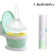 20Pcs Disposable Potty Chair Liners for Kids Outdoors Travel