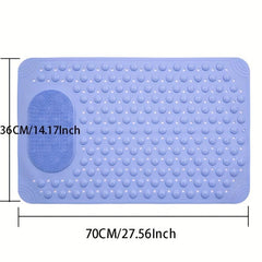 Anti-Slip Shower Stall Mat with Drain Holes and Suction Cups
