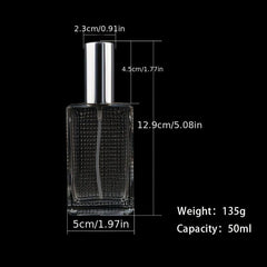 Diamond Glass Perfume Bottle with Spray Atomizer