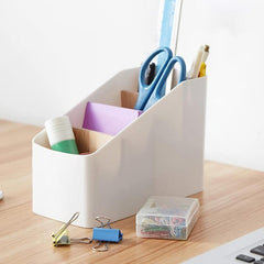 Wooden Desk Organizer Box Storage with 4 Compartments