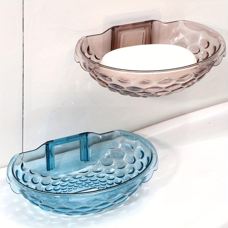 Clear Hanging Soap Dish Plastic Soap Tray Wall Mounted Soap Holder
