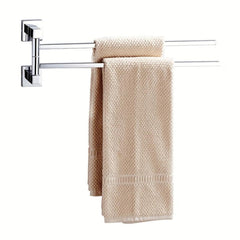 Double Layers Towel Bar Stainless Steel Towel Holder Wall Mounted