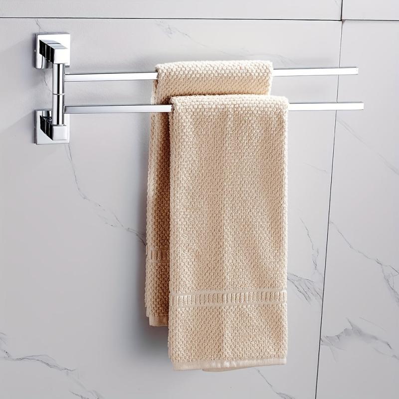 Double Layers Towel Bar Stainless Steel Towel Holder Wall Mounted