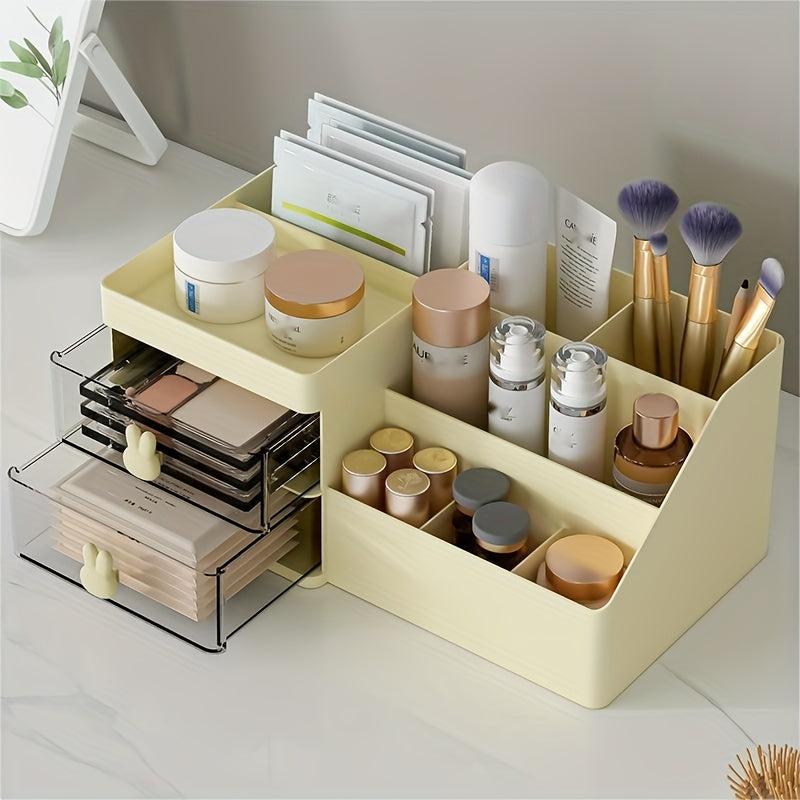 Makeup Supplies Storage Box With Drawer Transparent Dustproof