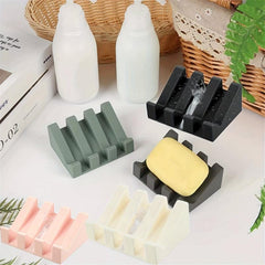 Silicone Soap Dish Self Draining Waterfall Bar Soap Holder