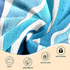 Stripe Pattern Beach Towel Extra Large 59x29 Lightweight Quick Drying