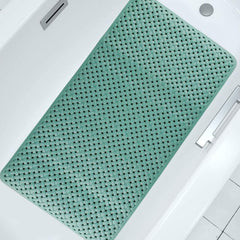 1pc Non-slip Bathtub Mat Woven Style Bath Rug