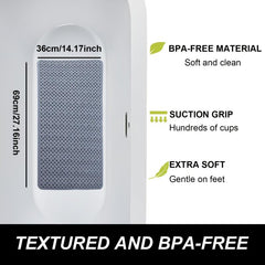 1pc Non-slip Bathtub Mat Woven Style Bath Rug