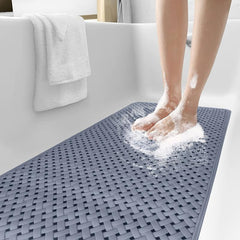 1pc Non-slip Bathtub Mat Woven Style Bath Rug