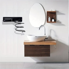 Wall Mounted Hair Dryer and Curling Iron Storage Rack