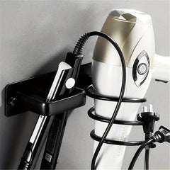 Wall Mounted Hair Dryer and Curling Iron Storage Rack