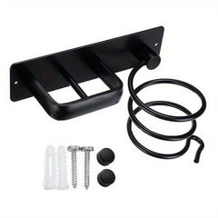 Wall Mounted Hair Dryer and Curling Iron Storage Rack