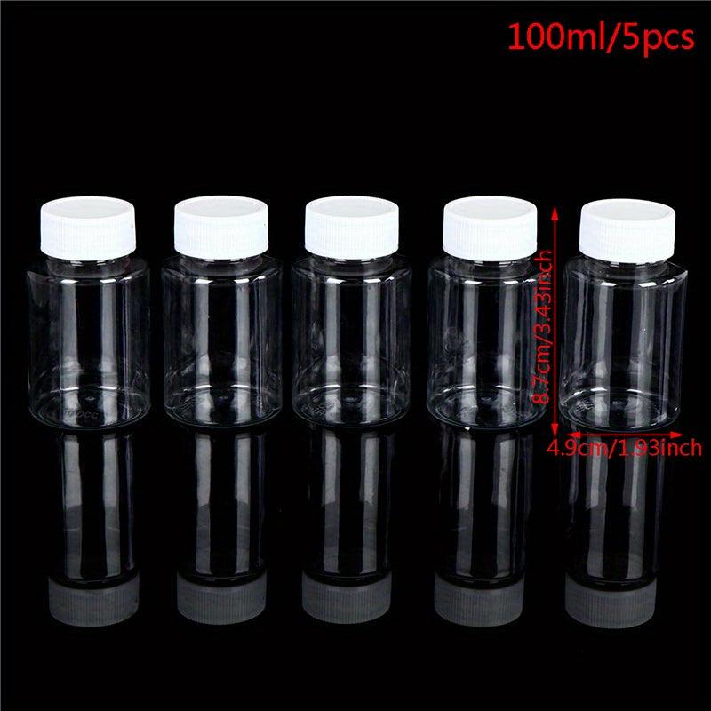 5 Clear PET Seal Bottles for Cosmetics and Personal Care