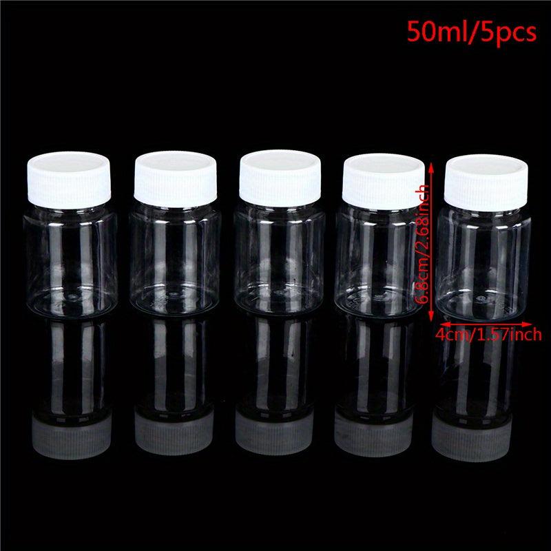 5 Clear PET Seal Bottles for Cosmetics and Personal Care