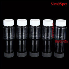 5 Clear PET Seal Bottles for Cosmetics and Personal Care