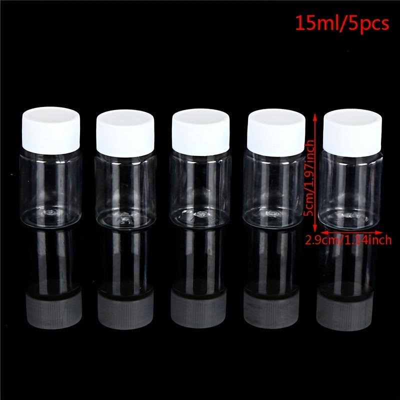 5 Clear PET Seal Bottles for Cosmetics and Personal Care
