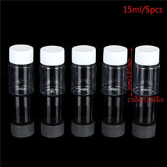5 Clear PET Seal Bottles for Cosmetics and Personal Care