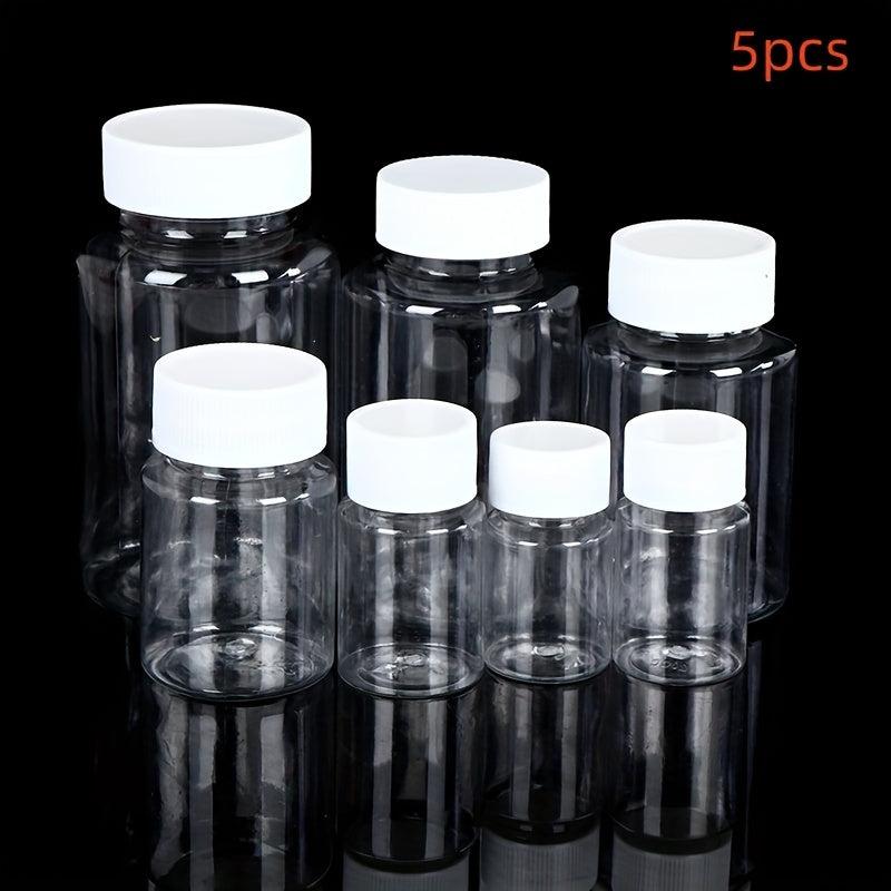 5 Clear PET Seal Bottles for Cosmetics and Personal Care