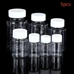 5 Clear PET Seal Bottles for Cosmetics and Personal Care