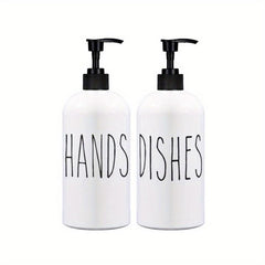 2pcs Refillable Soap Dispenser for Bathroom and Kitchen Liquid Storage Container