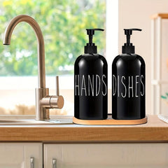 2pcs Refillable Soap Dispenser for Bathroom and Kitchen Liquid Storage Container