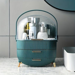 Large Capacity Cosmetic Storage Box with Lid and Drawer