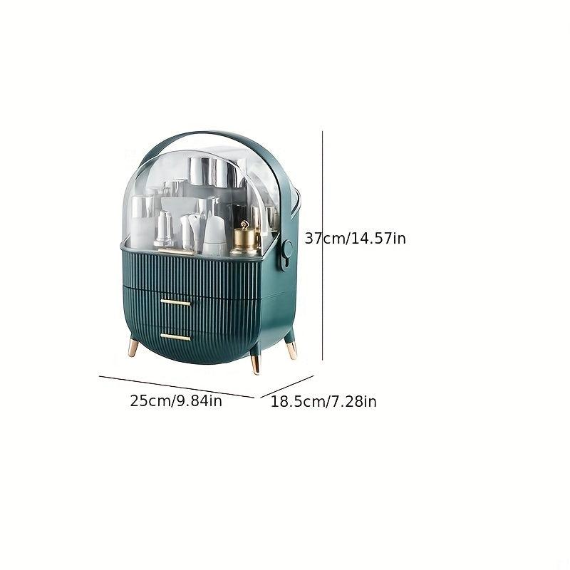 Large Capacity Cosmetic Storage Box with Lid and Drawer
