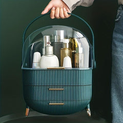 Large Capacity Cosmetic Storage Box with Lid and Drawer