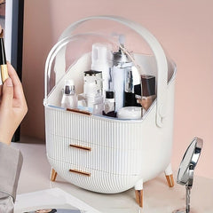 Large Capacity Cosmetic Storage Box with Lid and Drawer