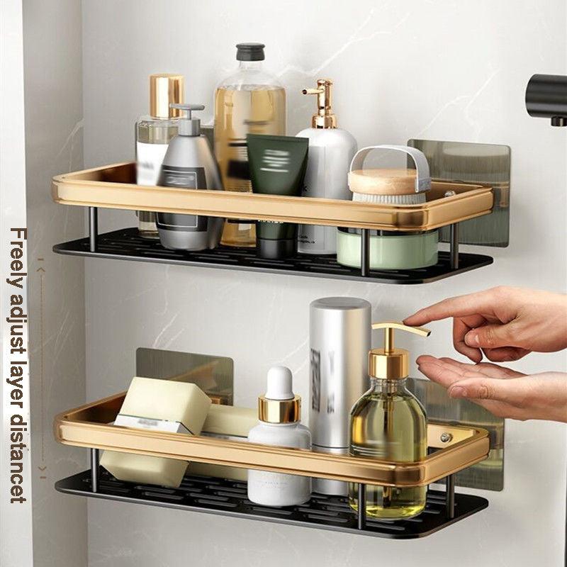 Wall Mounted Bathroom Storage Rack Shower Caddy Shelf