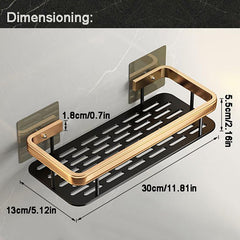Wall Mounted Bathroom Storage Rack Shower Caddy Shelf